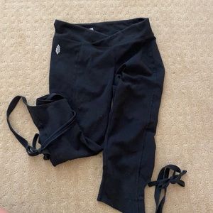 Free people black cropped leggings